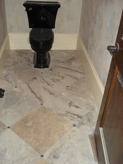 Powder room floor